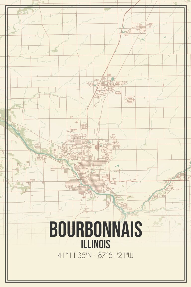 Map of Bourbonnais, Illinois